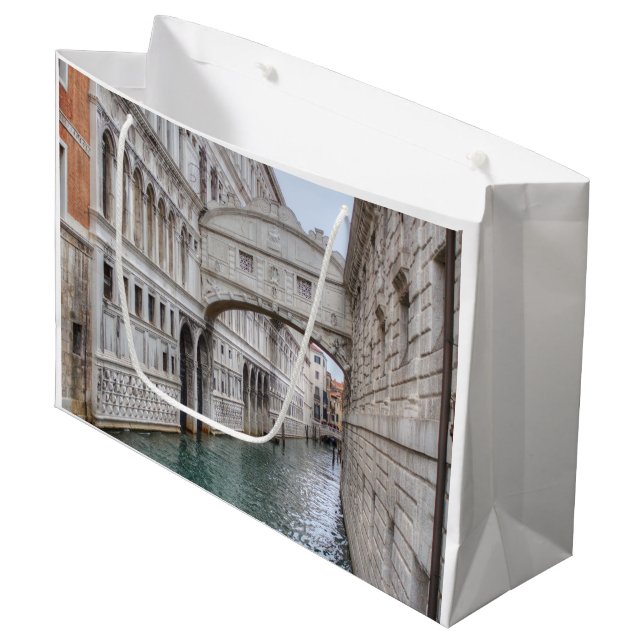 Brücke der Lichter Venedig Italien Große Geschenktüte (Vorderseite Schrägansicht)