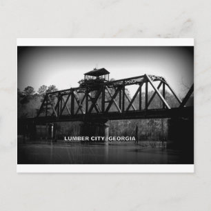 BRÜCKE DES OCMULGEE - LUMBER STADT - GEORGIEN POSTKARTE