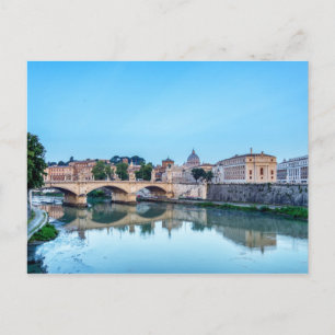 Brücke Emanuele II und Petersdom - Rom Postkarte