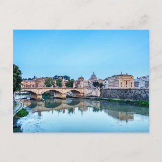 Brücke Emanuele II und Petersdom - Rom Postkarte (Vorderseite)