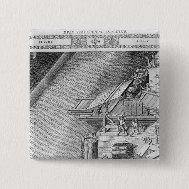 Brücke hergestellt in Form eines Bootes Button (Vorderseite)