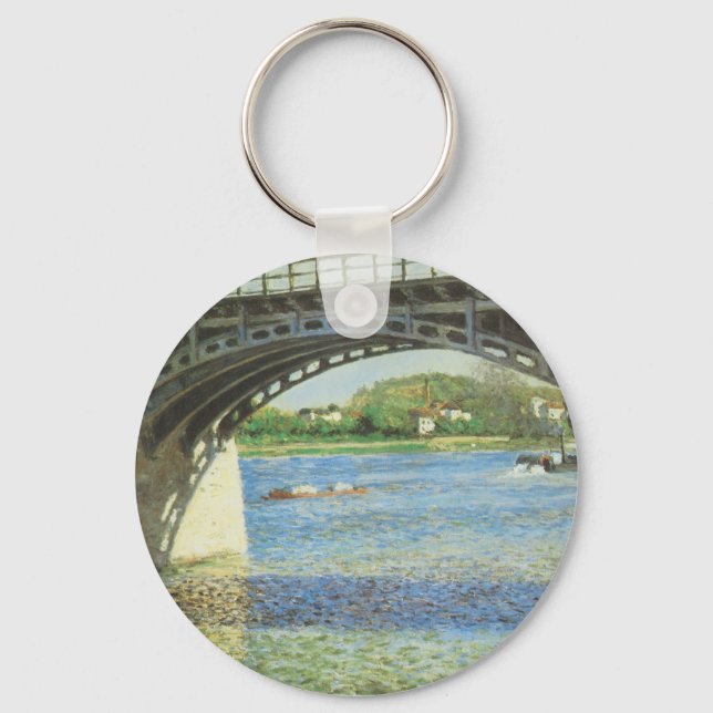 Brücke in Argenteuil bei Gustave Caillebotte Schlüsselanhänger (Vorderseite)