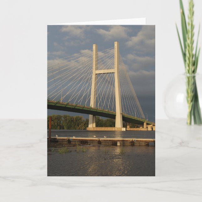 Brücke in Burlington, Iowa Karte (Vorderseite)