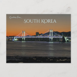 Brücke in Busan Südkorea Postkarte