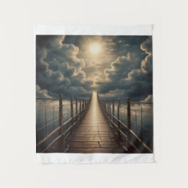 Brücke in den Himmel Wandteppich