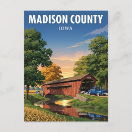 Brücke in Madison Landkreis Iowa Postkarte