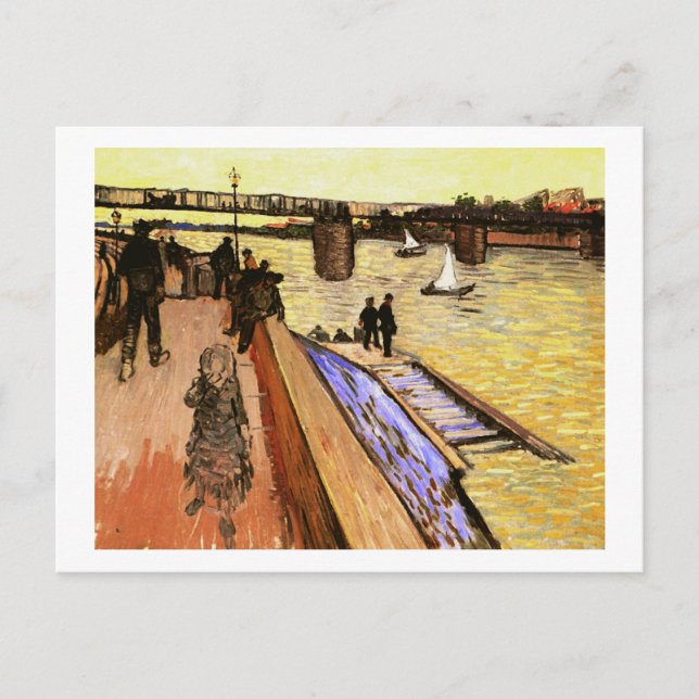 Brücke in Trinquetaille, Vincent Van Gogh Postkarte (Vorderseite)