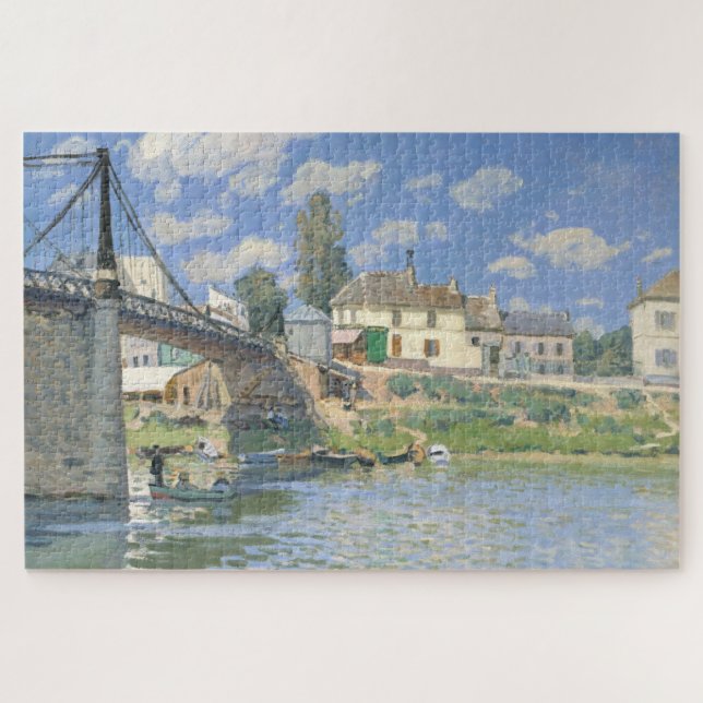 Brücke in Villeneu von Sisley Impressionist Paint (Horizontal)