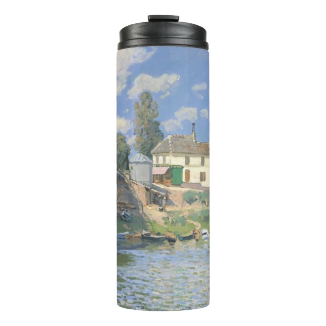 Brücke in Villeneu von Sisley Impressionist Paint Thermosbecher (Vorderseite)