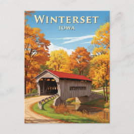 Brücke in Winterset Iowa Postkarte