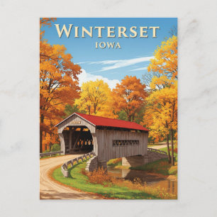 Brücke in Winterset Iowa Postkarte