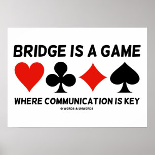 Brücke ist ein Spiel, in dem Kommunikation Poster