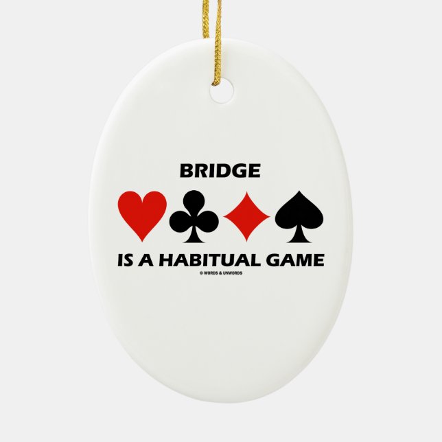 Brücke ist eine Gewohnheitskarten-Anzüge des Keramik Ornament (Hinten)