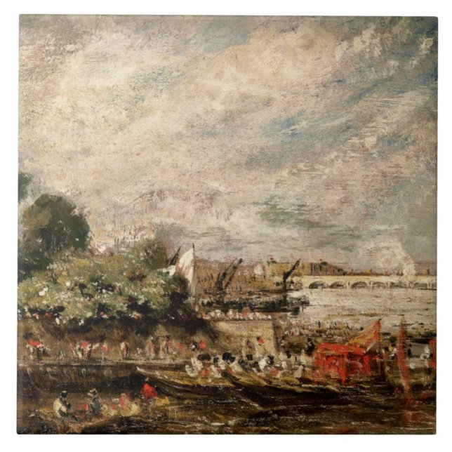 Brücke John Constables | Waterloo von oben Fliese (Vorderseite)