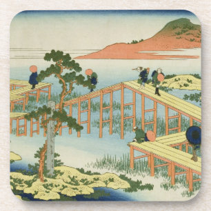 Brücke mit acht Teilen, Provinz von Mucawa, Japan Getränkeuntersetzer
