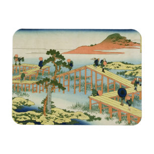 Brücke mit acht Teilen, Provinz von Mucawa, Japan Magnet