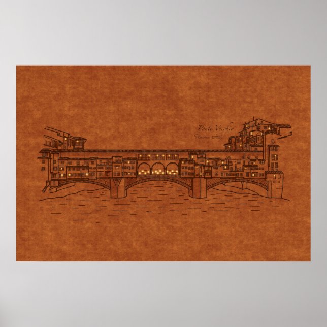 Brücke: Ponte Vecchio Poster (Vorne)