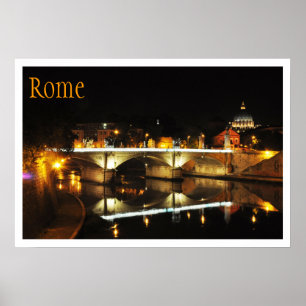 Brücke Ponte Vittorio Emanuele II, Vatikanstadt Poster