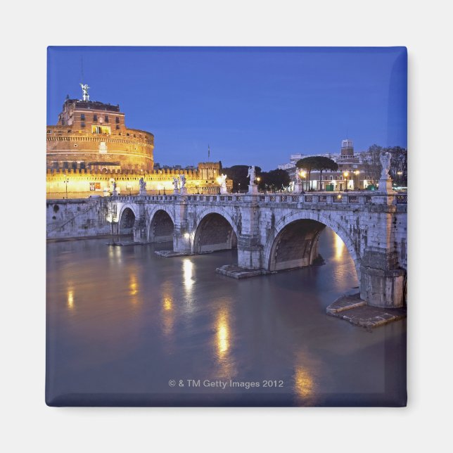 Brücke Sant Angelo und Castel Sant Angelo Magnet (Vorne)