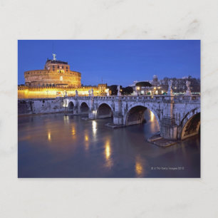 Brücke Sant Angelo und Castel Sant Angelo Postkarte