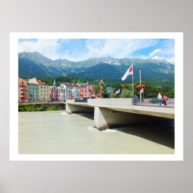 Brücke über den Fluss Inn Poster (Vorne)