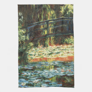 Brücke über den Seerosenteich von Claude Monet Handtuch