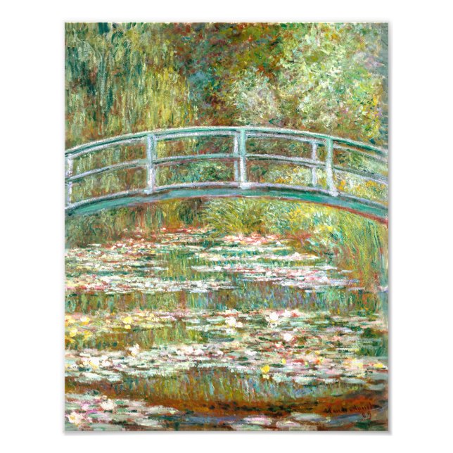 Brücke über den Teich der Wasserläufer | Claude Mo Fotodruck (Vorne)