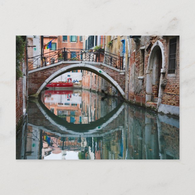 Brücke über den Venedig-Kanal Postkarte (Vorderseite)