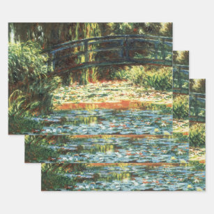 Brücke über den Wasserlilie-Teich von Claude Monet Geschenkpapier Set