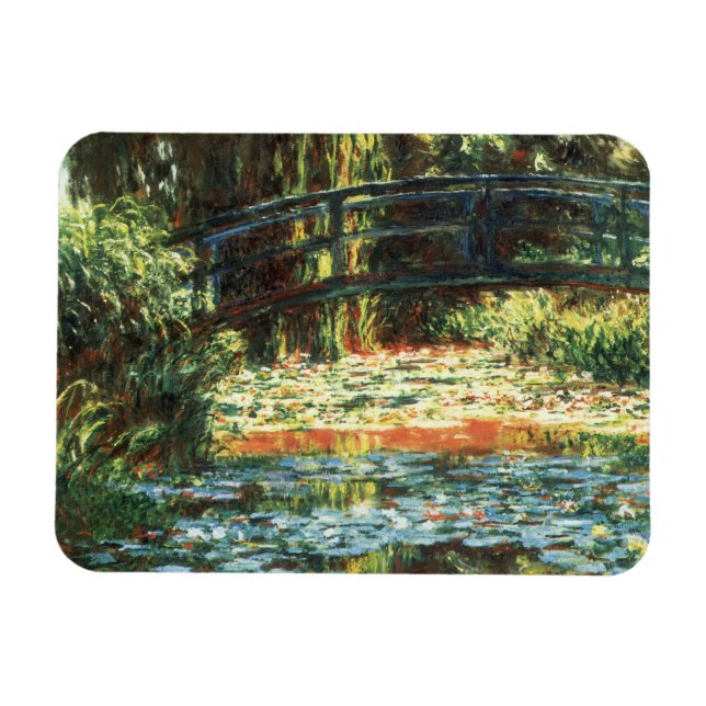 Brücke über den Wasserlilie-Teich von Claude Monet Magnet (Horizontal)