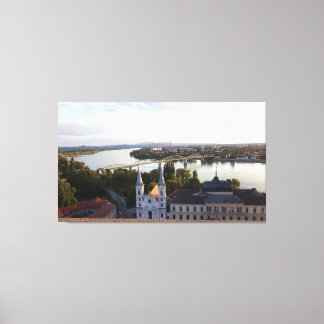 Brücke über die Donau - Verbindung zwischen Ungarn Leinwanddruck