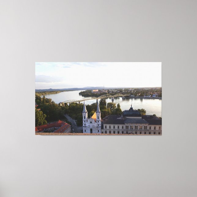 Brücke über die Donau - Verbindung zwischen Ungarn Leinwanddruck (Vorderseite)