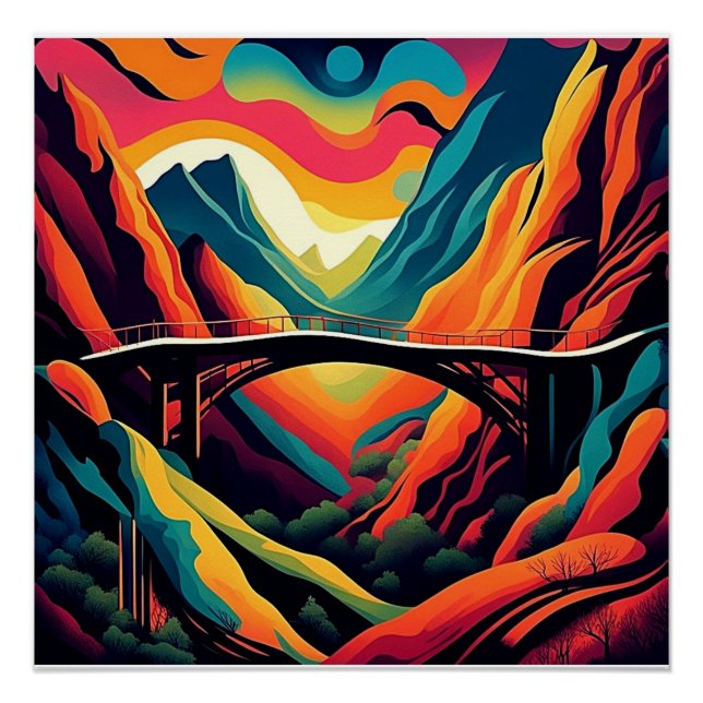 Brücke über die Schlucht 4 Poster (Vorderseite)