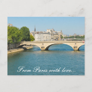 Brücke über die Seine in Paris, Frankreich Postkarte