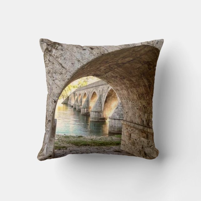 Brücke über Drina Kissen (Rückseite)