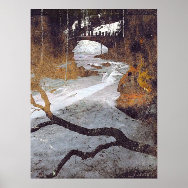 Brücke über einen Froststrahl von Alexandra Cook Poster (Vorne)