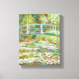 Brücke über einen Teich der Wasserlilien von Claud Leinwanddruck