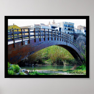 Brücke über Riba-roja de Túria Poster