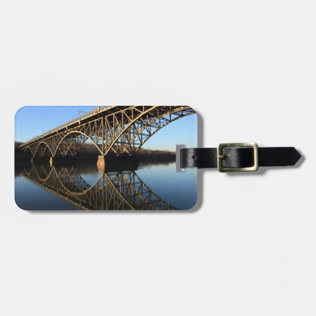 Brücke über Schuylkill Fluss Gepäckanhänger (Vorderseite horizontal)