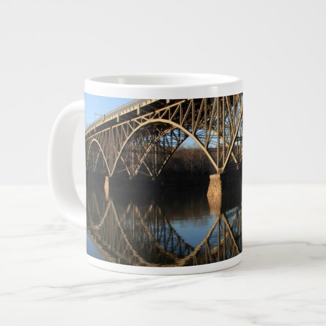 Brücke über Schuylkill Fluss Jumbo-Tasse (Vorderseite Links)