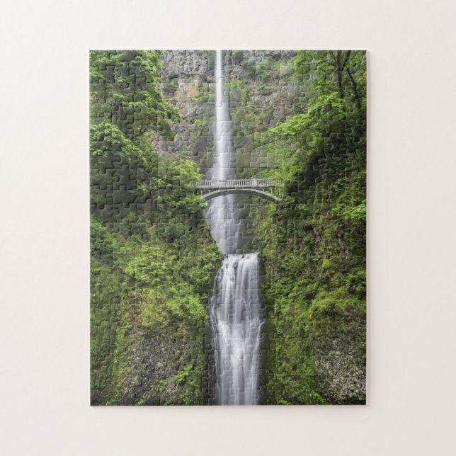 Brücke über Wasserfall-Landschaft (Vertikal)