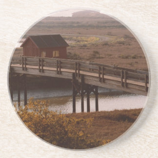 Brücke und Shack-Untersetzer Sandstein Untersetzer