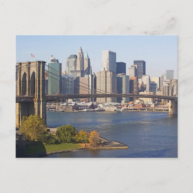 Brücke und Stadtbild Postkarte (Vorderseite)