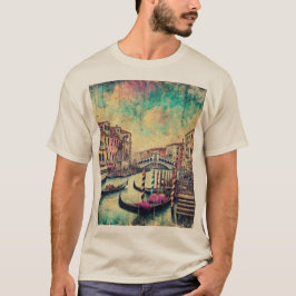 Brücke Venice Rialto und Gondeln T-Shirt