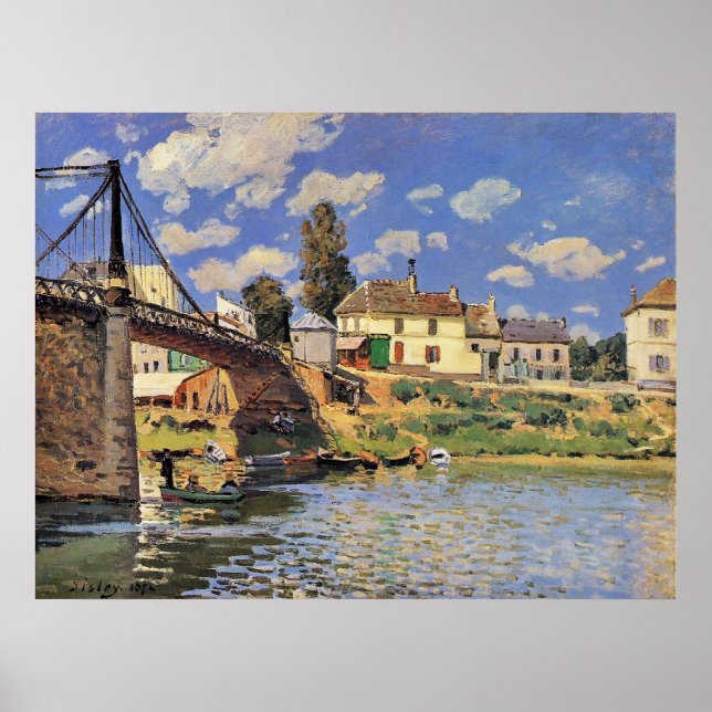 Brücke Villeneuve la Garenne Poster (Vorne)