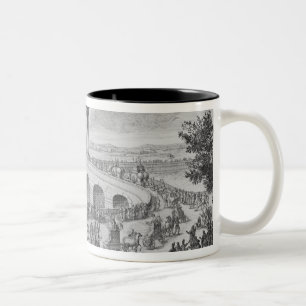 Brücke von Augustus an über Flaminia, nahe Rimin Zweifarbige Tasse