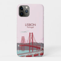 Brücke von Lissabon über den Fluss Tagus im Vintag