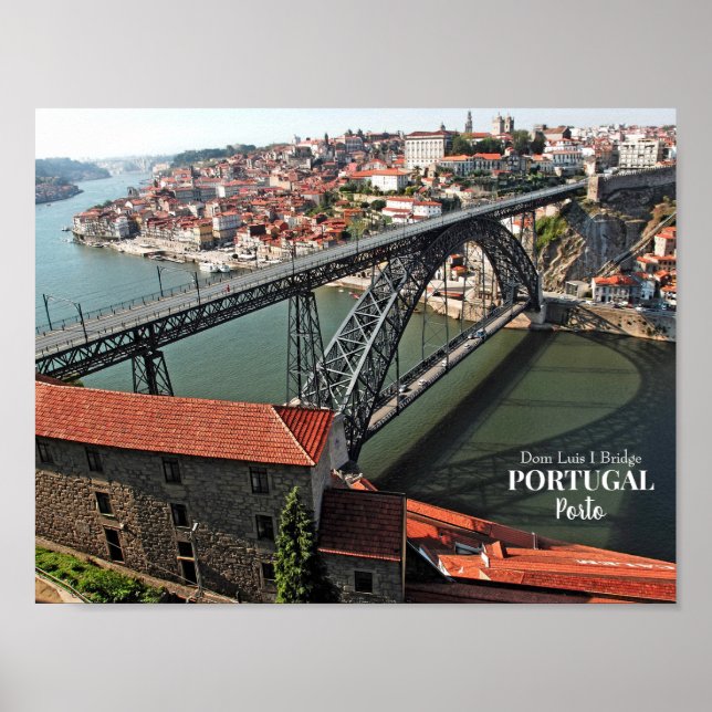 Brücke von Porto über den Douro-Fluss, Portugal Poster (Vorne)