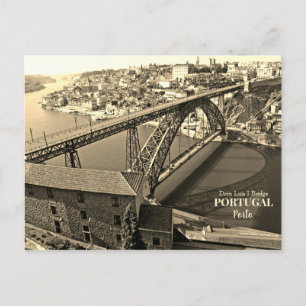 Brücke von Porto über den Douro-Fluss, Portugal, S Postkarte