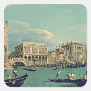 Brücke von Seufzern, Venedig c.1740 Quadratischer Aufkleber